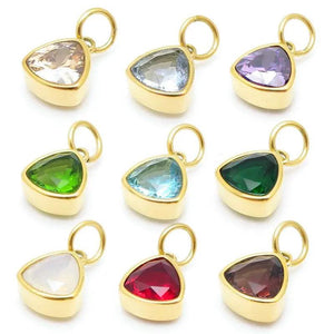 10mm Stainless Steel Cubic Zirconia Charms Pendants for Women Jewelry