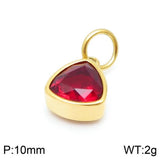10mm Stainless Steel Cubic Zirconia Charms Pendants for Women Jewelry