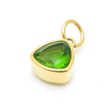 10mm Stainless Steel Cubic Zirconia Charms Pendants for Women Jewelry