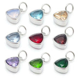 10mm Stainless Steel Cubic Zirconia Charms Pendants for Women Jewelry