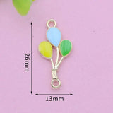 10Pcs Enamel Balloon Charm Pendant Jewelry DIY Accessories Craft