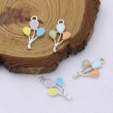 10Pcs Enamel Balloon Charm Pendant Jewelry DIY Accessories Craft