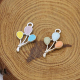 10Pcs Enamel Balloon Charm Pendant Jewelry DIY Accessories Craft