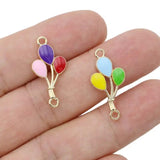 10Pcs Enamel Balloon Charm Pendant Jewelry DIY Accessories Craft