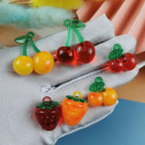 10Pcs Cherry Strawberry Resin Charms for DIY Earrings Bracelet