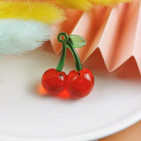 10Pcs Cherry Strawberry Resin Charms for DIY Earrings Bracelet