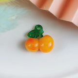 10Pcs Cherry Strawberry Resin Charms for DIY Earrings Bracelet