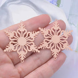 6pcs Snowflake Silver Charms for Christmas Jewelry