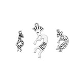 40pcs Antique Silver Kokopelli Pendant Charms 24x9mm DIY Jewelry Making Supplies