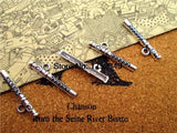 30pcs Flute Charms Antique Tibetan Silver Pendants DIY Supplies 29mm x 7mm