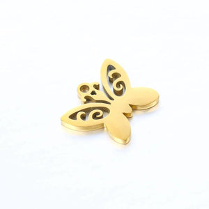 5pcs Stainless Steel Butterfly Charm for Jewellery Making