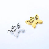 5pcs Stainless Steel Butterfly Charm for Jewellery Making