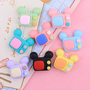10Pcs TV Television Charms Pendants Resin Patch DIY Jewelry Making C333