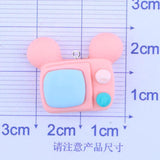 10Pcs TV Television Charms Pendants Resin Patch DIY Jewelry Making C333