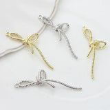 Zinc Alloy Bow Tassel Charms 16*48mm 6pcs/lot For DIY Jewelry Making