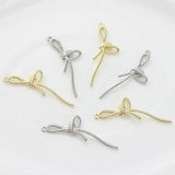 Zinc Alloy Bow Tassel Charms 16*48mm 6pcs/lot For DIY Jewelry Making