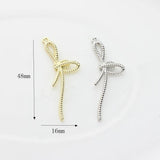 Zinc Alloy Bow Tassel Charms 16*48mm 6pcs/lot For DIY Jewelry Making