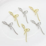 Zinc Alloy Bow Tassel Charms 16*48mm 6pcs/lot For DIY Jewelry Making