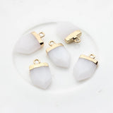Natural Stone Geometric Birthstone Charms 10*18mm 2pcs/lot