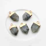 Natural Stone Geometric Birthstone Charms 10*18mm 2pcs/lot