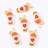 20Pcs Enamel Food Pendant Charm for Jewelry Making