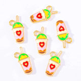 20Pcs Enamel Food Pendant Charm for Jewelry Making