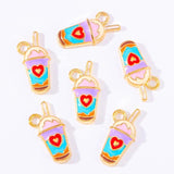 20Pcs Enamel Food Pendant Charm for Jewelry Making