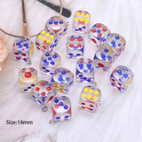 10pcs Colorful Dice Charms Resin Pendant DIY Jewelry Accessories