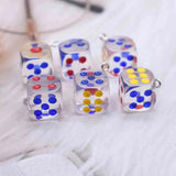 10pcs Colorful Dice Charms Resin Pendant DIY Jewelry Accessories