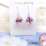 10pcs Colorful Dice Charms Resin Pendant DIY Jewelry Accessories
