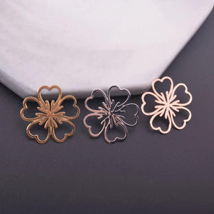 12pcs 17mm Rose Flower Charms Silver Plated DIY Jewelry Making