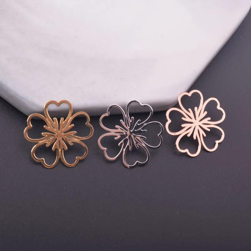 12pcs 17mm Rose Flower Charms Silver Plated DIY Jewelry Making