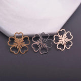 12pcs 17mm Rose Flower Charms Silver Plated DIY Jewelry Making