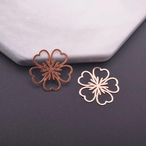 12pcs 17mm Rose Flower Charms Silver Plated DIY Jewelry Making