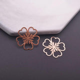 12pcs 17mm Rose Flower Charms Silver Plated DIY Jewelry Making