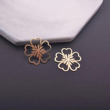 12pcs 17mm Rose Flower Charms Silver Plated DIY Jewelry Making