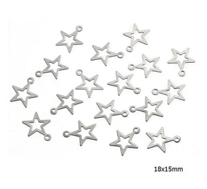 20pcs 316L Stainless Steel Butterfly Charms for DIY Jewelry Making
