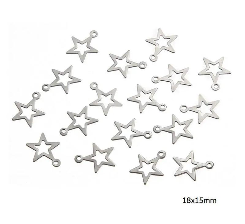 20pcs 316L Stainless Steel Butterfly Charms for DIY Jewelry Making