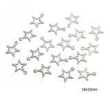 20pcs 316L Stainless Steel Butterfly Charms for DIY Jewelry Making