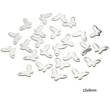20pcs 316L Stainless Steel Butterfly Charms for DIY Jewelry Making