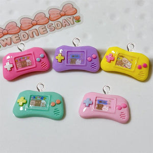 10Pcs Mini Game Machine Resin Charms DIY Jewelry Accessories