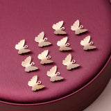 100pcs Tiny Butterfly Insect Charms for Jewelry Making Earrings Pendants