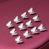 100pcs Tiny Butterfly Insect Charms for Jewelry Making Earrings Pendants