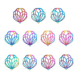5pcs Stainless Steel Hollow Filigree Pendants for DIY Jewelry Making