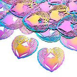 5pcs Stainless Steel Hollow Filigree Pendants for DIY Jewelry Making