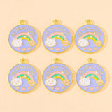 20Pc Golden Alloy Enamel Alphabet Charms Cat Dog Pendant for Jewelry Making