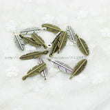 Small leaf Charms 2D246 Lot of 100 Alloy Metal Three Leaf Charms