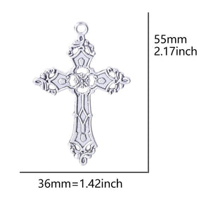 Gothic Religion Jesus Cross Pendant for Jewelry Making Punk Women Earrings