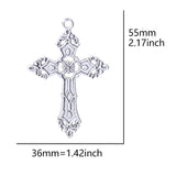 Gothic Religion Jesus Cross Pendant for Jewelry Making Punk Women Earrings