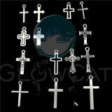 Gothic Religion Jesus Cross Pendant for Jewelry Making Punk Women Earrings